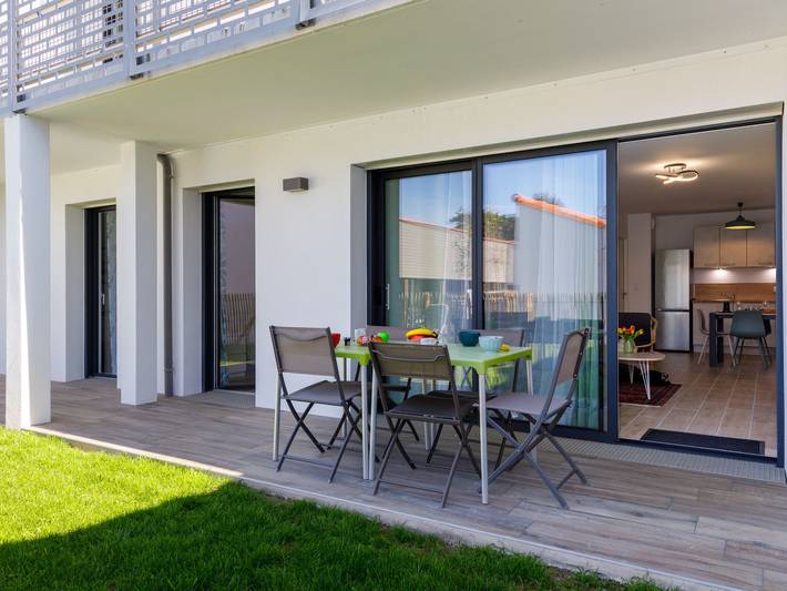 Appartement de vacances pour 5 personnes, avec jardin