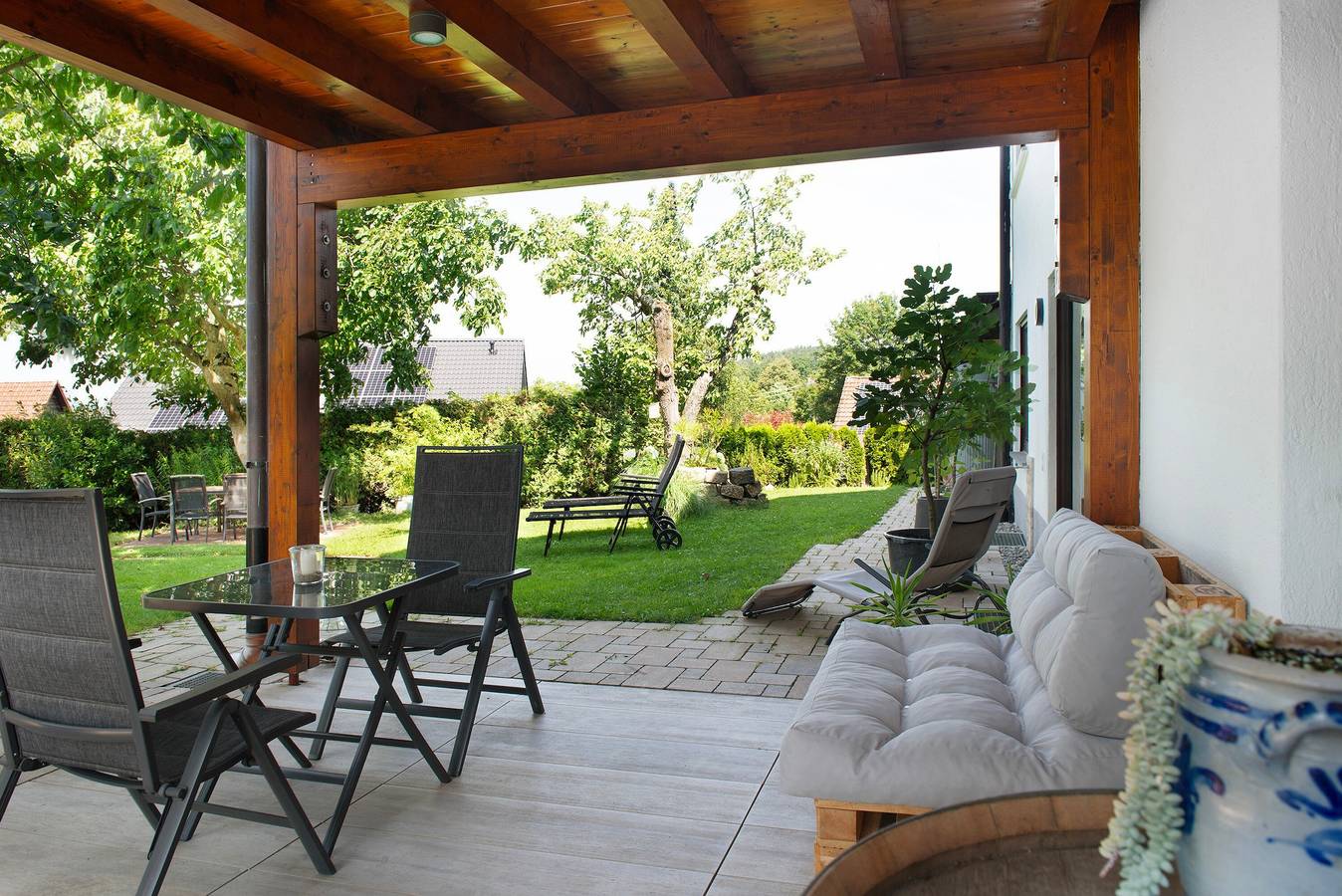 Ganze Wohnung, Ferienwohnung 'Fewo Fuchs' mit Privatterrasse, Gemeinschaftsgarten und Wlan in Salem, Region Bodensee-Oberschwaben