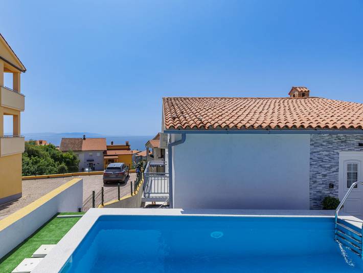 Apartament wakacyjny dla 5 osób, z taras w Rabac
