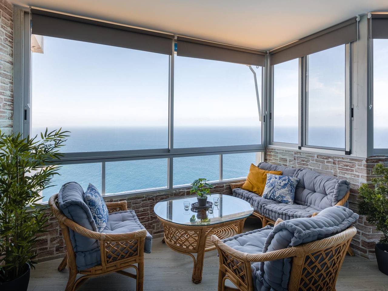 Entire holiday apartment, Blue Dream: Panoramic view on heights over the sea in La Matanza de Acentejo, North Tenerife