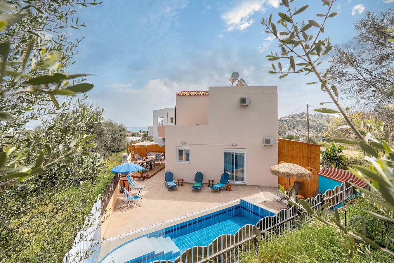 Villa 'May Rose' with Sea View, Wi-Fi and Air Conditioning in Kalathos, Rhodes
