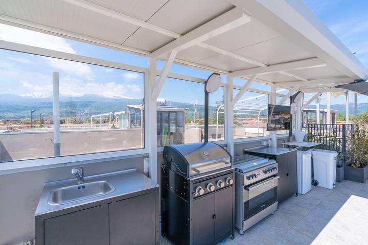 Ganze Wohnung, Ferienwohnung 'La Dolce Vita - Panoramico' mit Meerblick, Wlan und Klimaanlage in Fondachello, Mascali