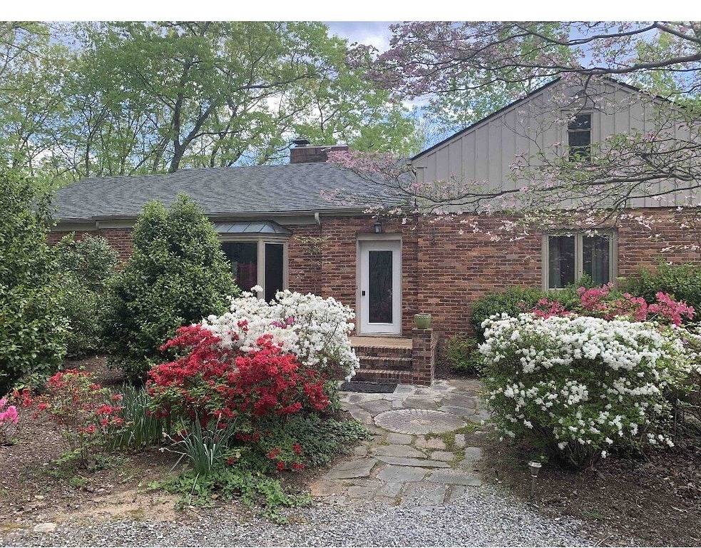 Craftsman Style Brick Cottage 1937 downstairs apartment in Tyron, Polk County NC