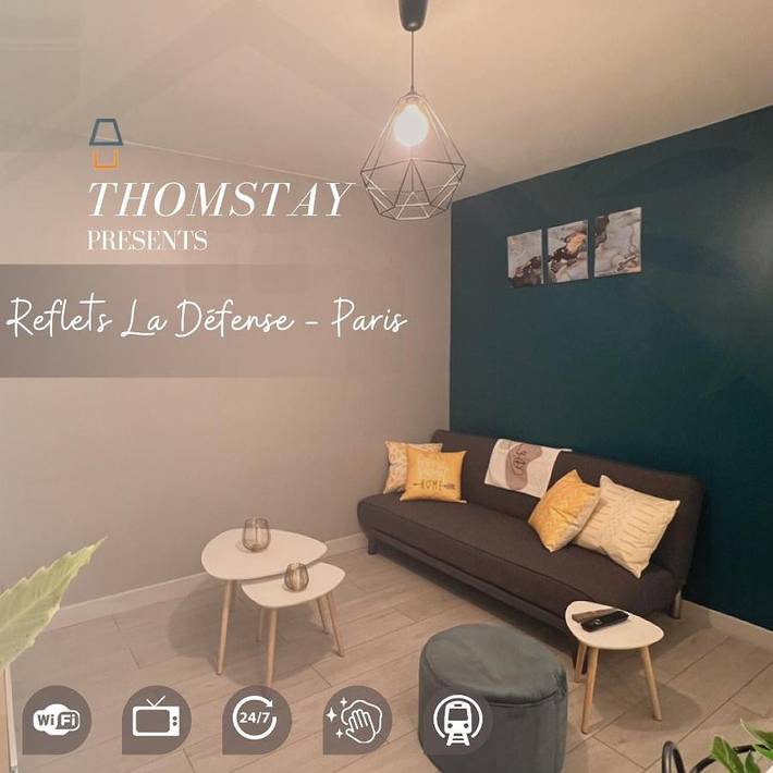 Location de vacances pour 3 personnes, avec Balcon ainsi que Terrasse et Vue à Bois-Colombes