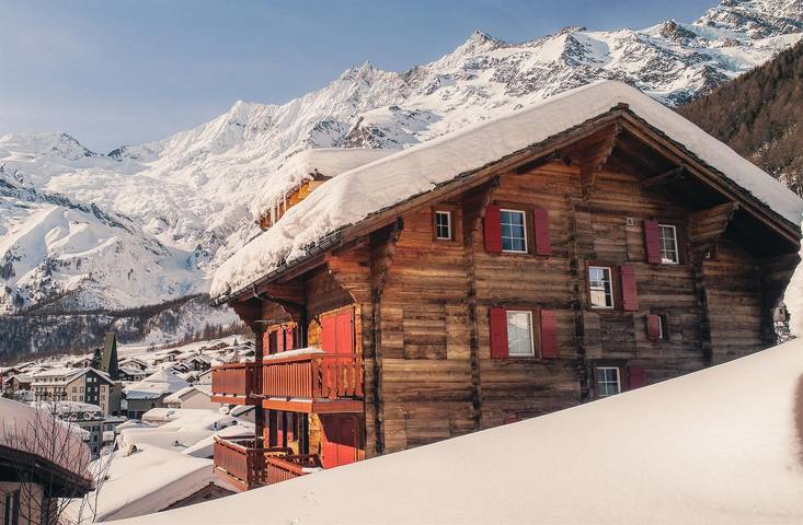 Ferienwohnung für 4 Personen, mit Balkon und Ausblick in Saas-Fee