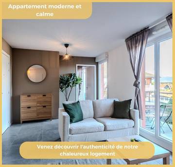 Gîte pour 4 personnes, avec balcon à Ville-la-Grand