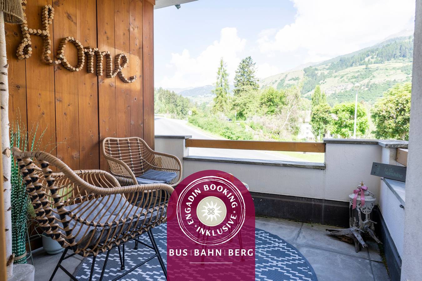 Ganze Wohnung, Chasa Grusaida: Charmante, gemütliche 2-Zimmerwohnung mit Balkon Nähe Golfplatz in Vulpera, Tarasp