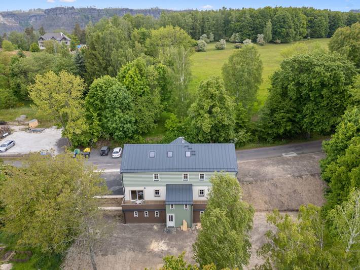 Ferienwohnung für 4 Personen, mit Balkon und Terrasse in der Böhmische Schweiz