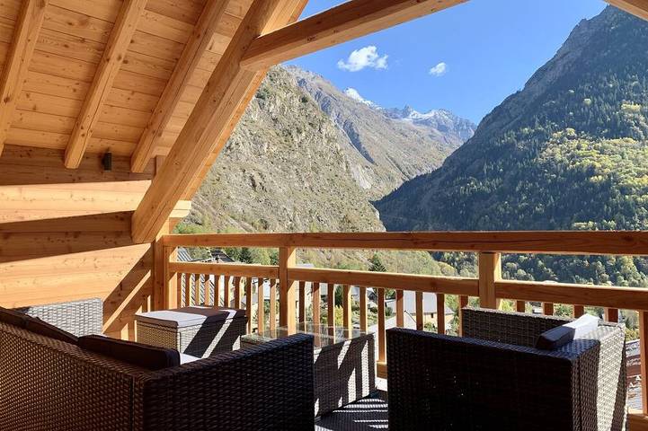 Chalet pour 10 personnes, avec balcon