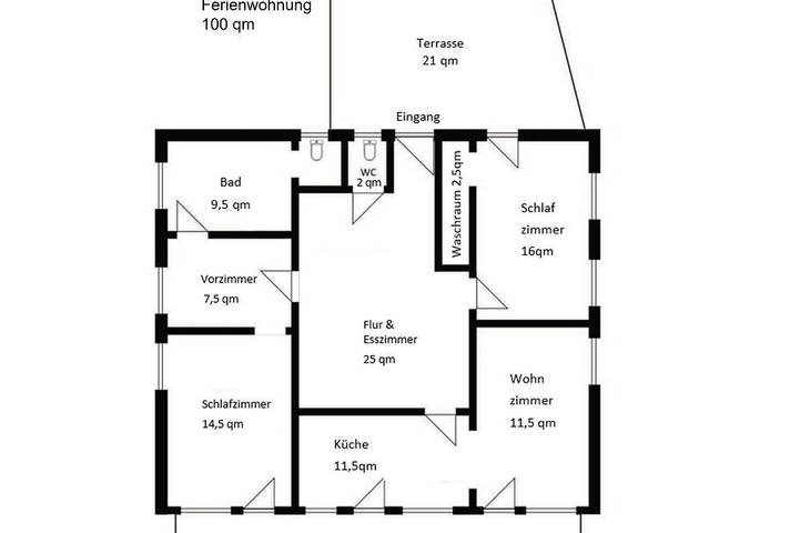 Bauernhof für 6 Personen, mit Balkon