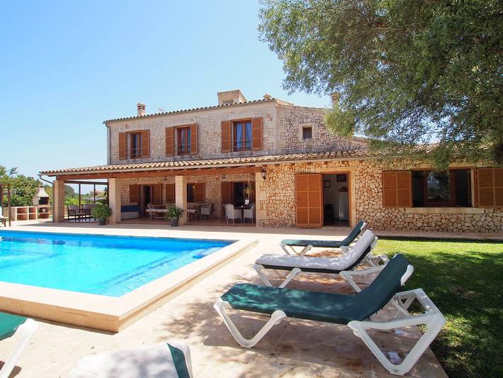 Finca für 10 Personen, mit Terrasse und Garten sowie Pool, mit Haustier in Portopetro - 4