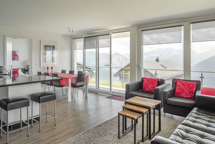 Gîte pour 6 personnes, avec balcon ainsi que balcon/terrasse et vue à Fiesch - 4