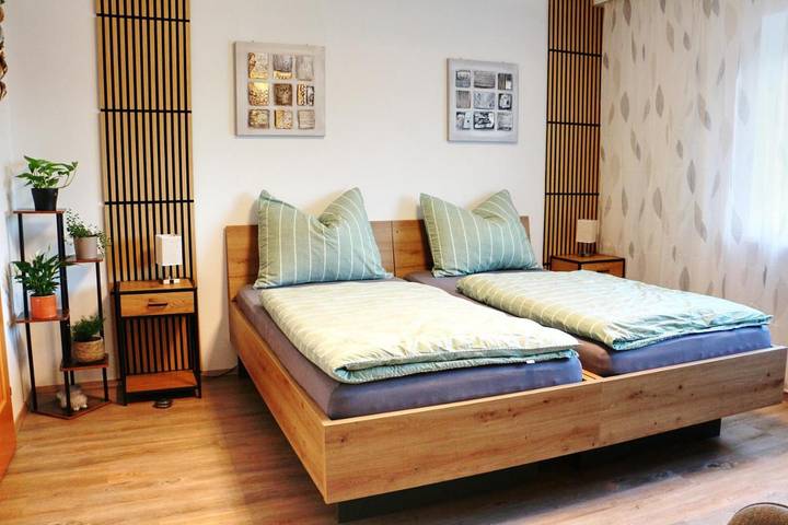 Ferienwohnung für 5 Personen, mit Ausblick und Garten