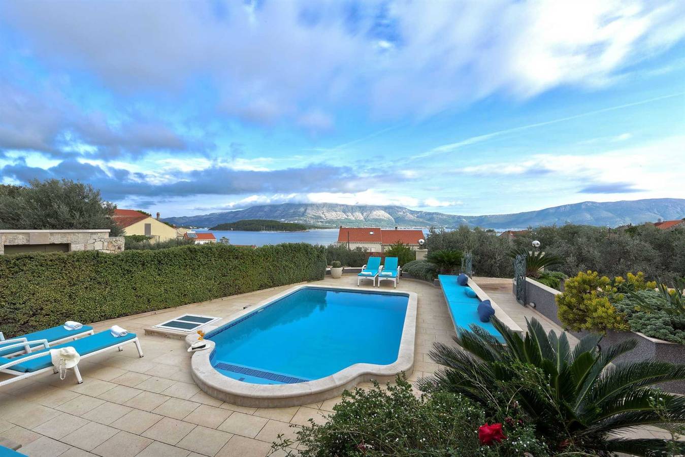 Strandvilla Korkyra mit Pool in Lumbarda, Korcula