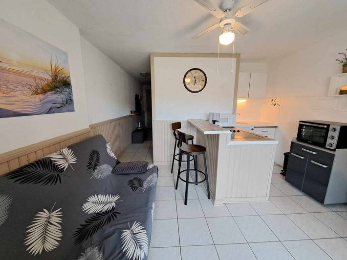 Ganze Wohnung, 2-Zimmer-Wohnung für 4 Personen mit Pool, Parkplatz und in Strandnähe in Marseillan, Mittelmeerküste (Frankreich)