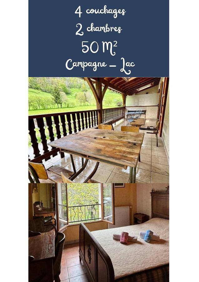 Location de vacances pour 4 personnes, avec vue sur le lac ainsi que balcon et vue à Lascelle - 3