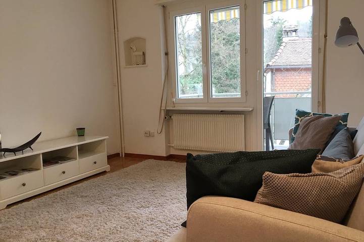 Ganze Wohnung, 2 Zimmer mit Balkon, zentrale, ruhige Lage in St. Gallen, Zürich Voralpen