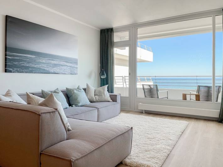 Ferienwohnung mit Meerblick für 4 Personen, mit Balkon und Pool sowie Sauna
