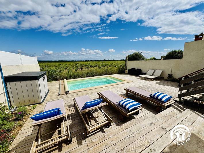 Gîte pour 12 personnes, avec jardin et piscine, animaux acceptés à Saint-Nazaire-d'Aude