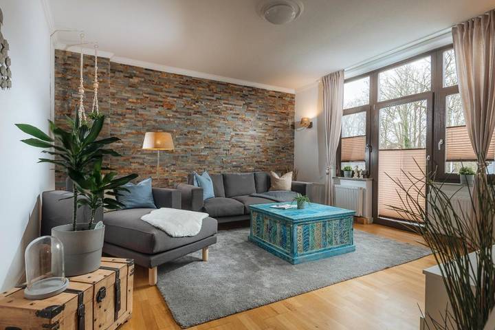 Ferienwohnung für 4 Personen, mit Balkon und Terrasse sowie Ausblick