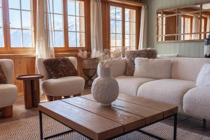 Gîte pour 18 personnes, avec jardin ainsi que sauna et vue à Brienzwiler