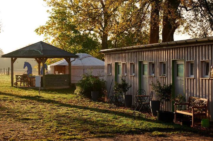 Ferienwohnung für 2 Personen, mit Terrasse und Garten sowie Sauna und Ausblick in Velgast