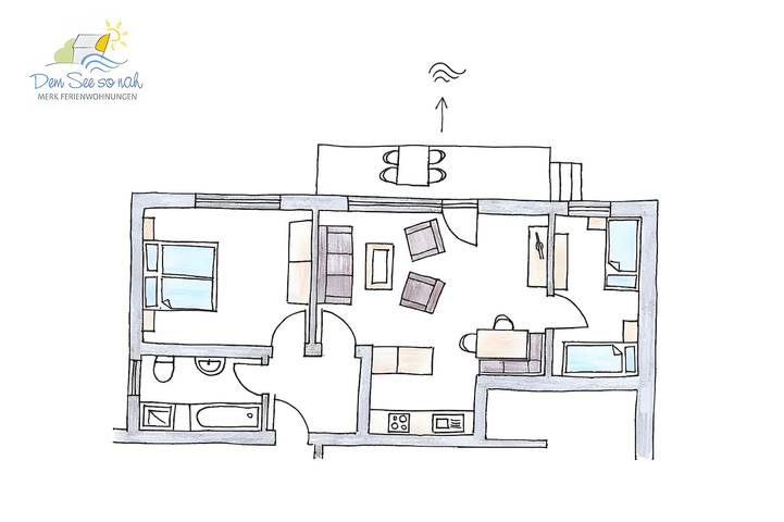 Ferienwohnung für 5 Personen, mit Garten und Seeblick in Ueberlinger see - 3