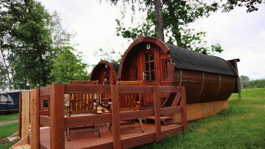 Camping für 2 Personen, mit Terrasse und Garten sowie Ausblick und Seeblick in Sachsen