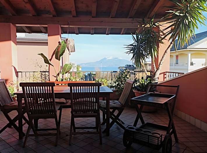 Ferienhaus für 4 Personen, mit Seeblick und Garten am Gardasee