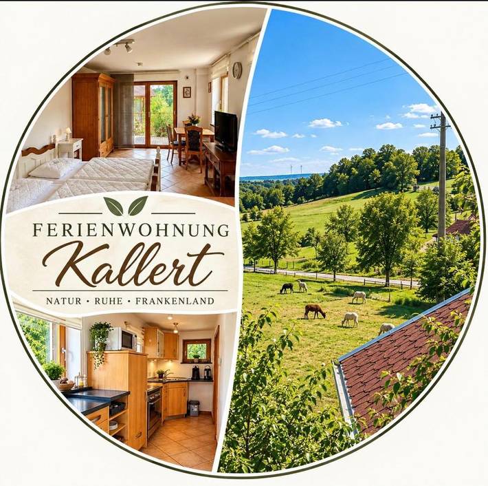 Ferienwohnung für 2 Personen, mit Terrasse und Garten sowie Ausblick in Schillingsfürst