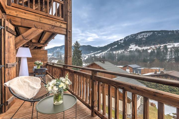 Chalet pour 8 personnes, avec Balcon ainsi que Terrasse et Jardin à Praz-sur-Arly