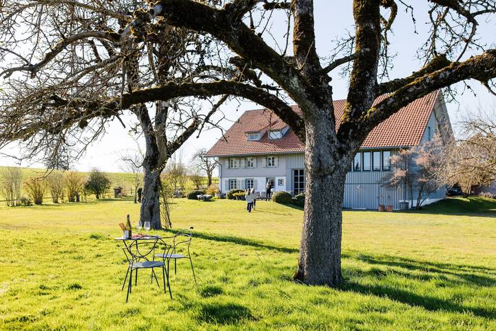 Ferienhaus für 10 Personen, mit Garten und Sauna in Oberschwaben