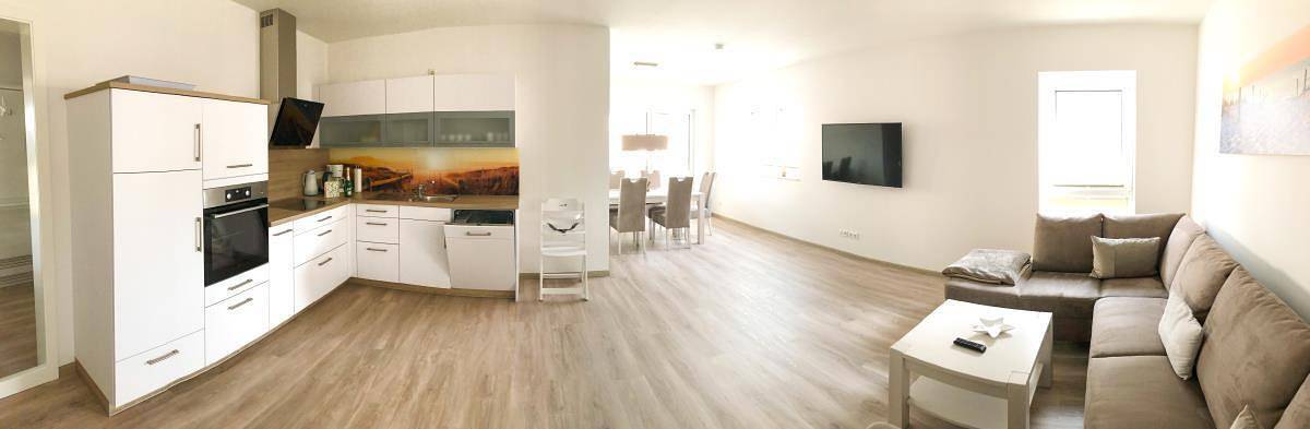 Ferienwohnung für 4 Personen, mit Terrasse und Garten sowie Sauna