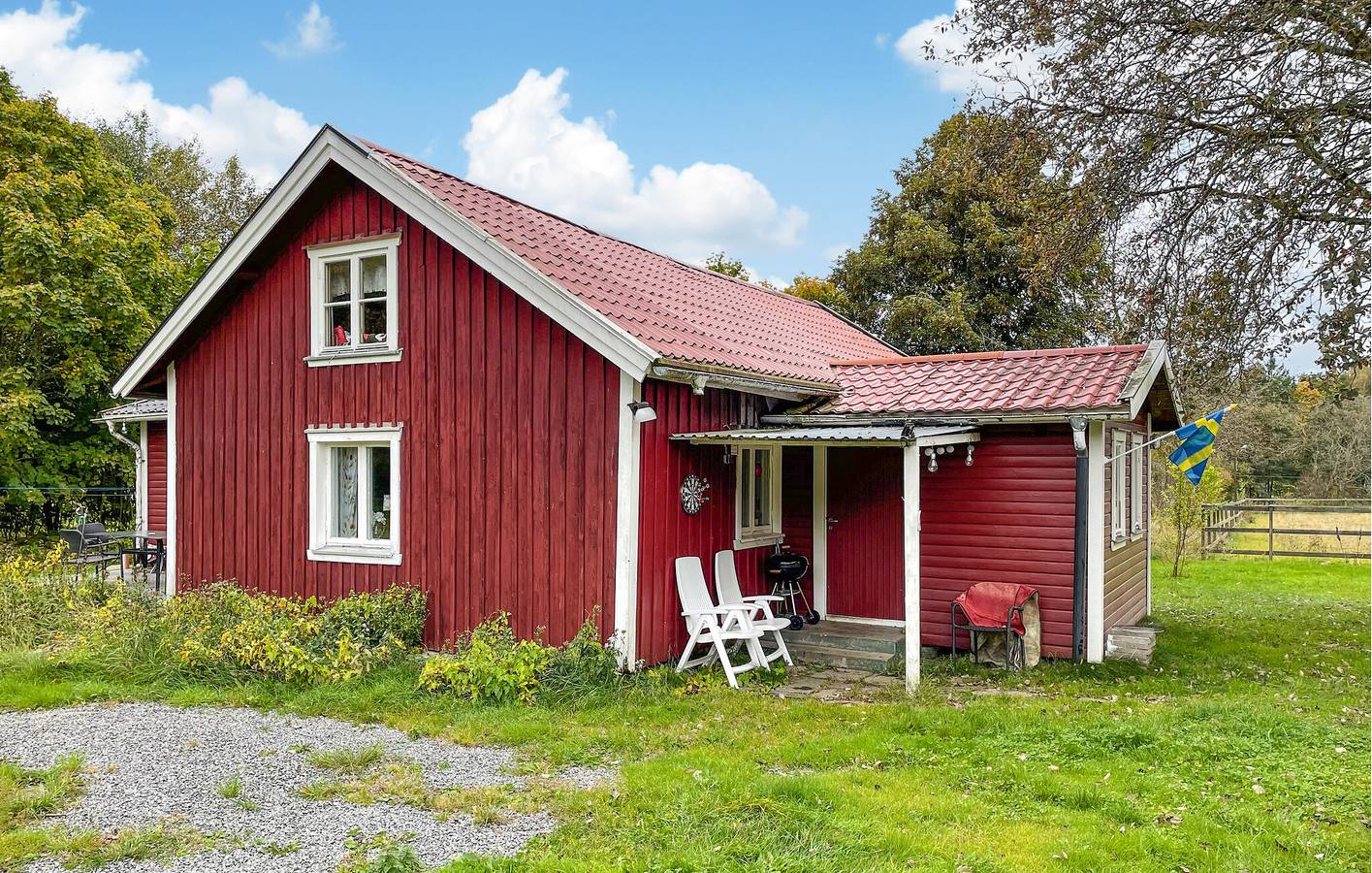 Ferienhaus für 6 Personen mit Garten in Marks Kommun, Västergötland