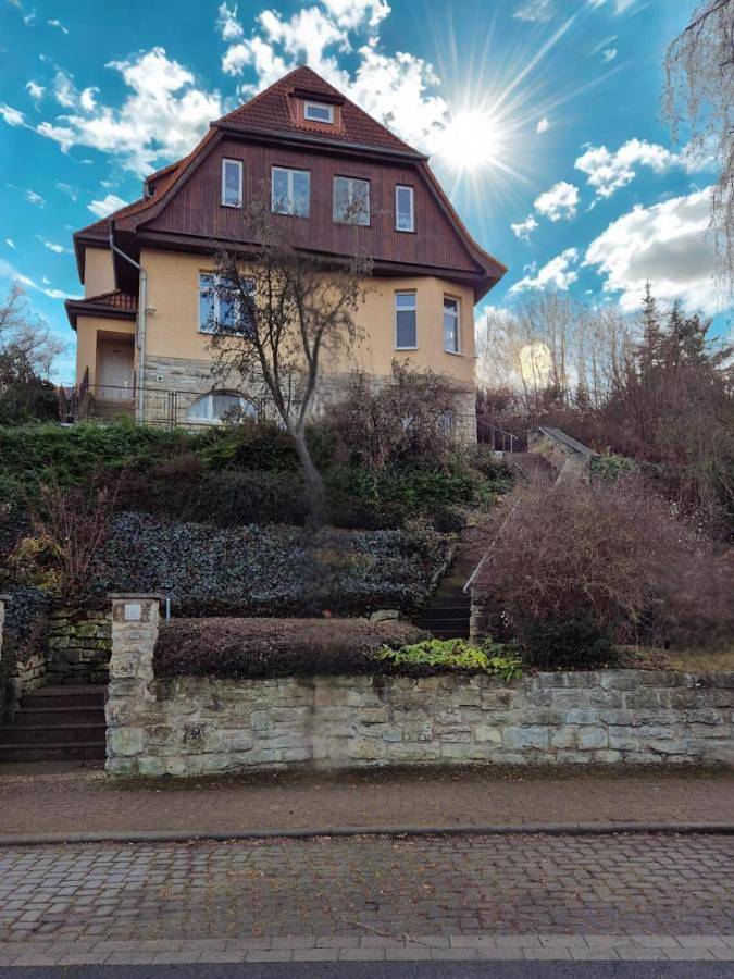 Ferienwohnung für 3 Personen, mit Terrasse und Garten sowie Ausblick in Sondershausen