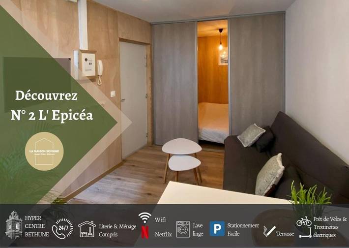 Gîte pour 4 personnes, avec terrasse à Béthune - 2