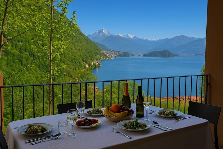 Hütte für 8 Personen, mit Terrasse und Pool sowie Seeblick am Comer See - 3