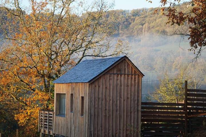Chalet pour 2 personnes, avec jardin ainsi que terrasse et vue - 1