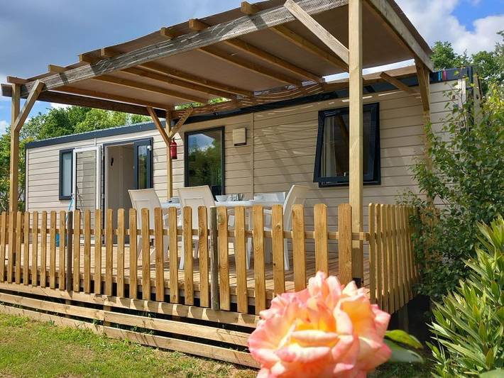 Camping Là, Com’Union - Mobilheim 6 personen - Der Merlin in Grosbreuil, Vendée