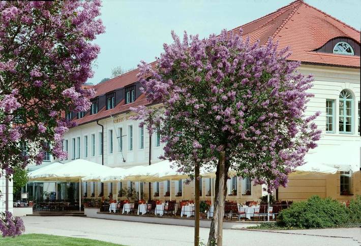 Hotel für 4 Personen, mit Terrasse und Garten sowie Ausblick in Pillnitz