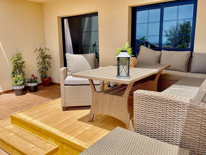 Ferienhaus für 6 Personen, mit Balkon und Terrasse sowie Ausblick