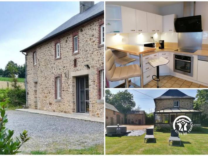 Location de vacances pour 5 personnes, avec jacuzzi ainsi que terrasse et jardin à Andouillé