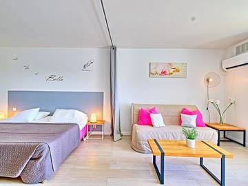 Location de vacances pour 3 personnes, avec balcon et piscine dans Saint Martin