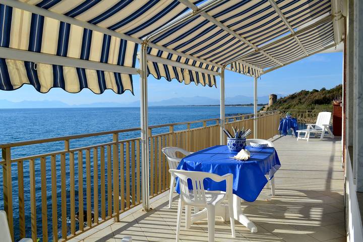 Ferienwohnung für 4 Personen, mit Balkon und Terrasse sowie Ausblick in Agropoli