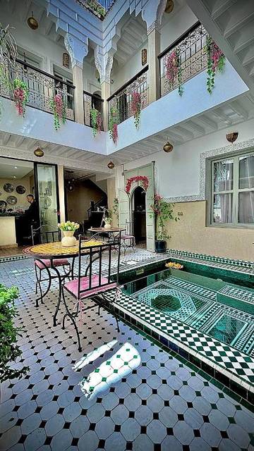 Maison d’hôte pour 2 personnes, avec sauna et vue ainsi que piscine et jardin à Marrakech