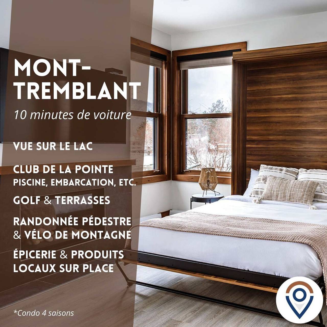 Apartamento entero, Lakefront Studio with Resort Mountain View in Lac-Supérieur, Quebec