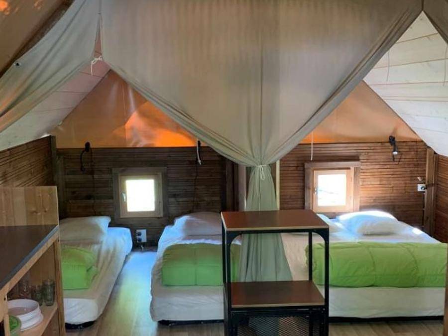 Flower Camping Les Granges - Lodge 4 personen - Amazonas-Lodge Standard 20 m2 + Terrasse in Luynes, Tours und Umgebung