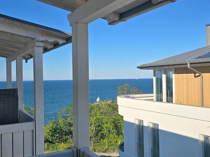 Ferienwohnung für 2 Personen, mit Balkon und Seeblick sowie Garten auf der Halbinsel Mönchgut
