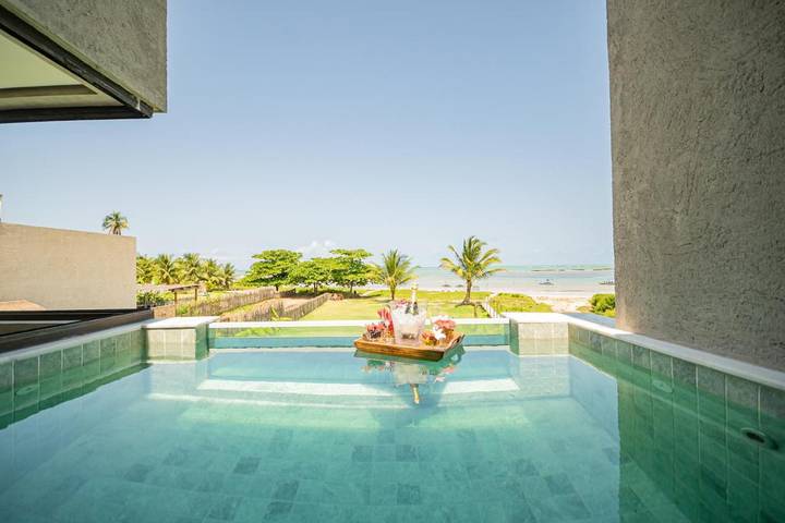 Casas e apartamentos de temporada para 7 pessoas, com balcão e piscina e ainda jacuzzi em São Miguel dos Milagres