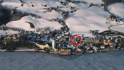 Ferienwohnung für 4 Personen, mit Ausblick und Garten sowie Balkon und Seeblick, kinderfreundlich in Sankt Wolfgang im Salzkammergut